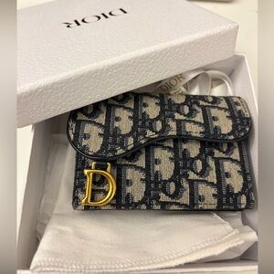 Dior saddle flap card holder (box, receipt)